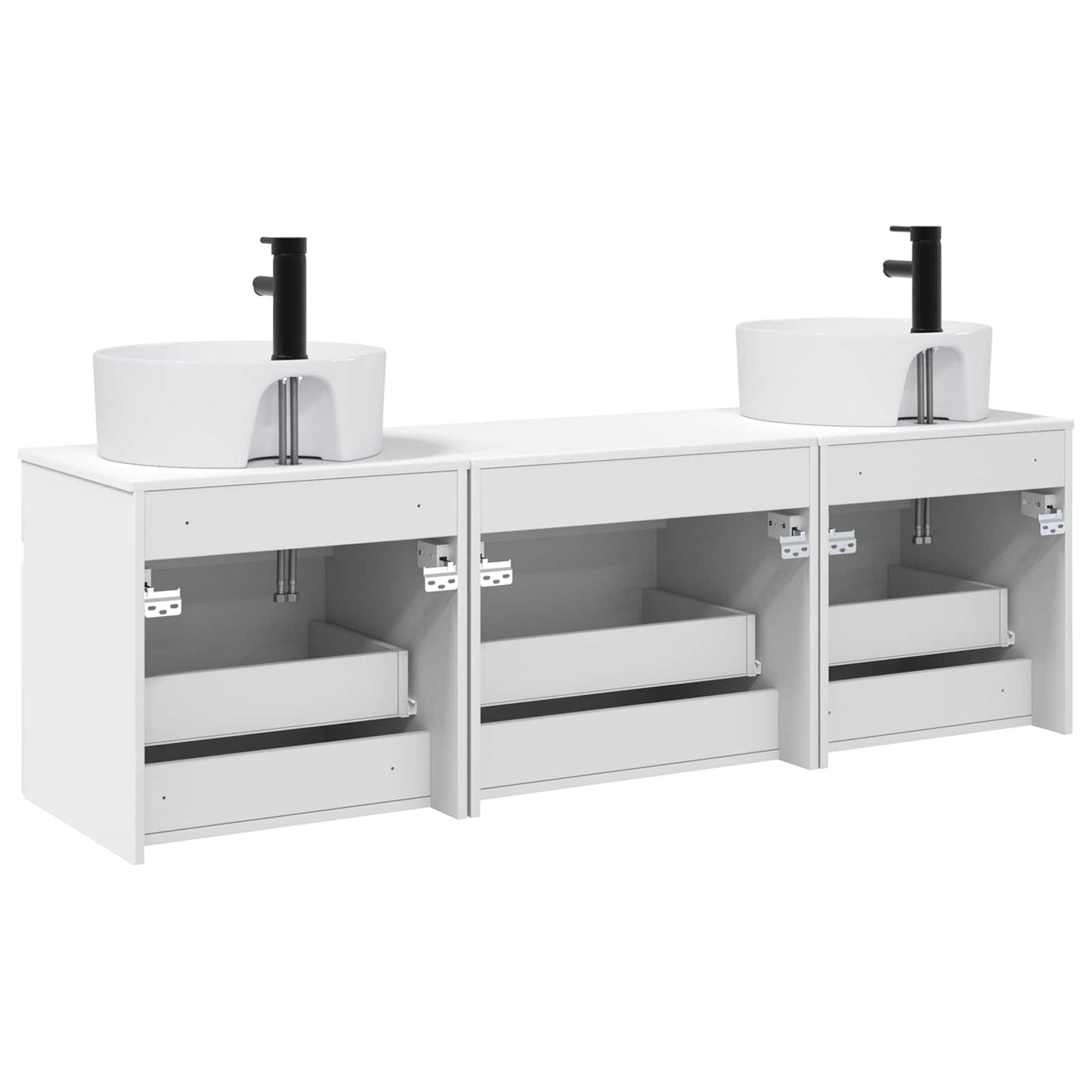 Bathroom Cabinet Set 3 pcs White 49 x 44.5 x 65 cm