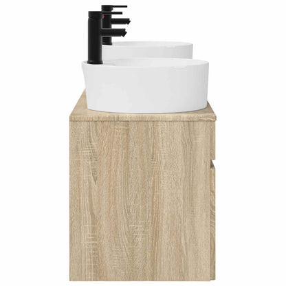 Bathroom Cabinet Set 3 pcs Sonoma Oak 49 x 44.5 x 65 cm