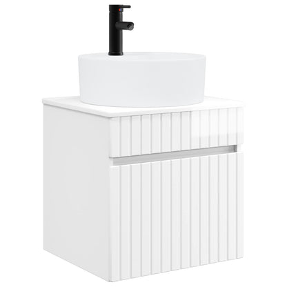 Bathroom Cabinet Set 3 pcs High Gloss White 49 x 44.5 x 65 cm