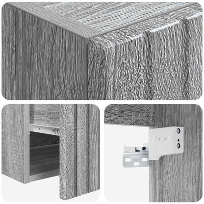Bathroom Cabinet Set 3 pcs Grey Sonoma 49 x 44.5 x 65 cm