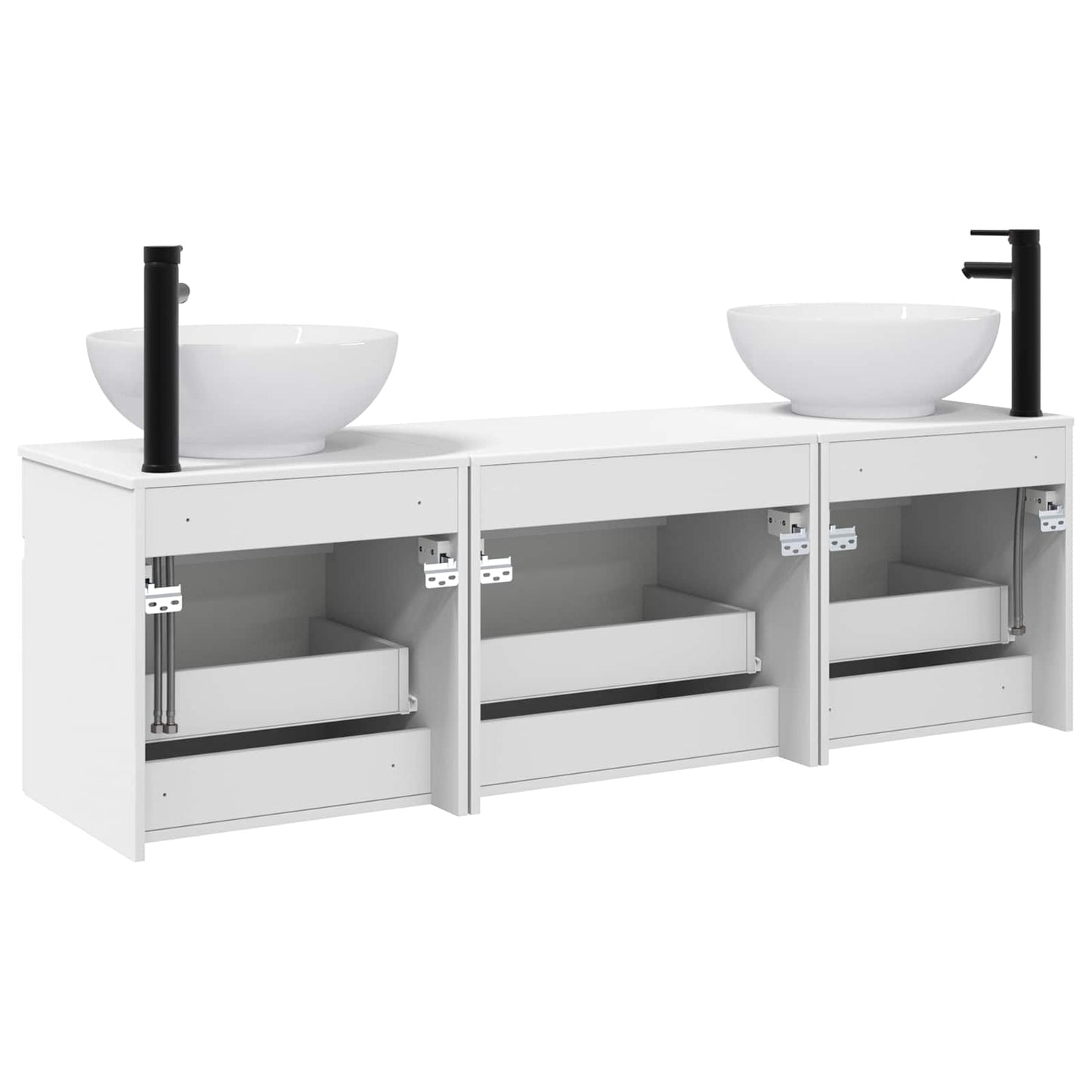 Bathroom Cabinet Set 3 pcs White 49 x 44.5 x 66.5 cm