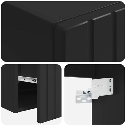 Bathroom Cabinet Set 3 pcs Black 49 x 44.5 x 66.5 cm