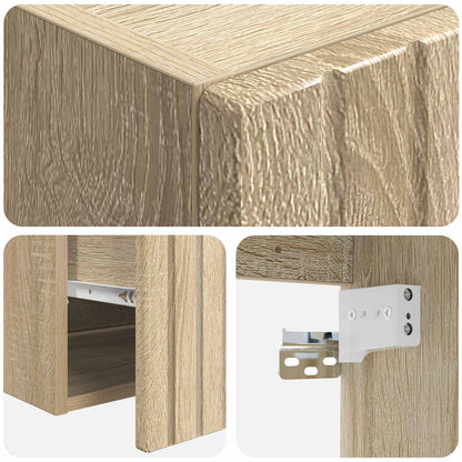 Bathroom Cabinet Set 3 pcs Sonoma Oak 49 x 44.5 x 66.5 cm