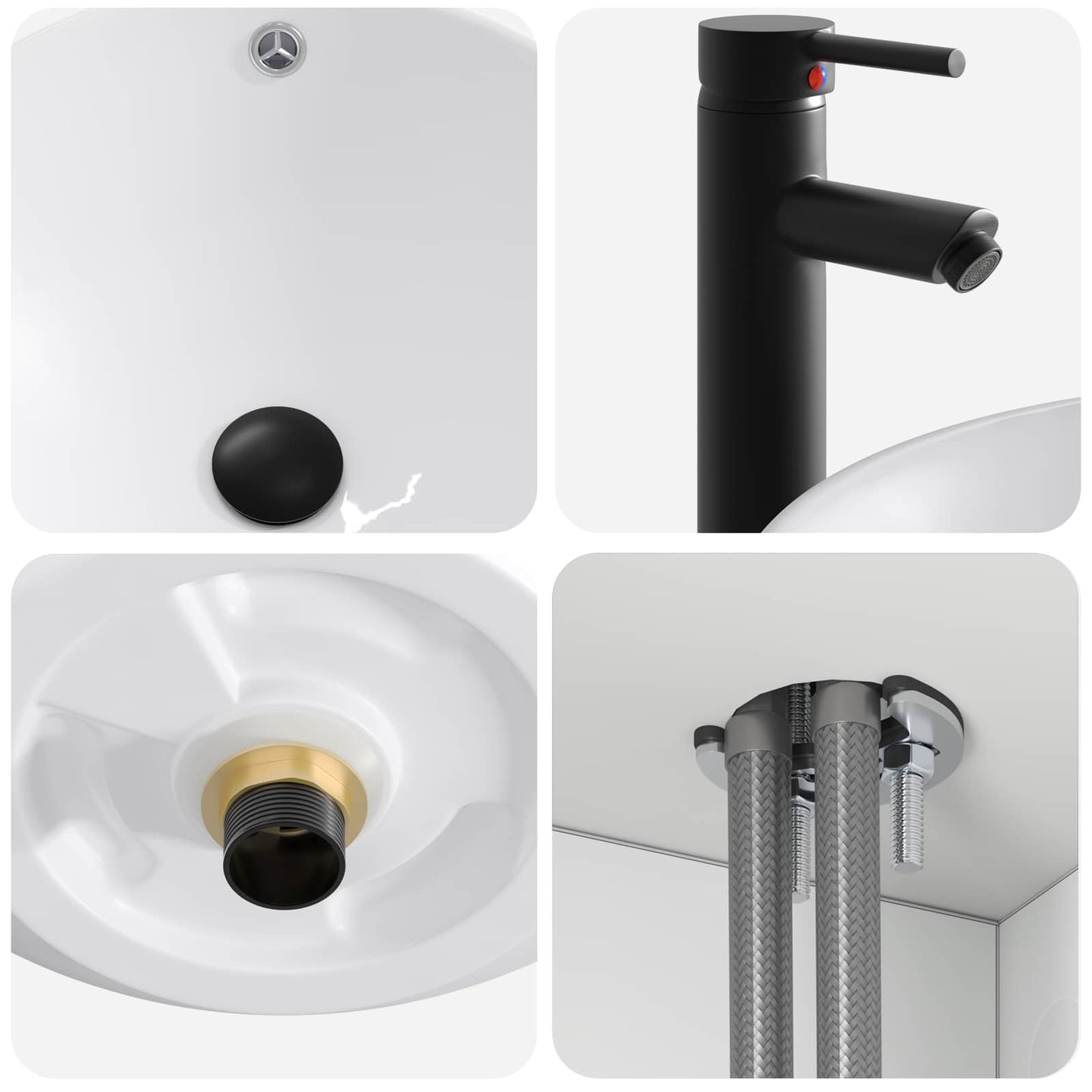 Bathroom Cabinet Set 3 pcs High Gloss White 49 x 44.5 x 66.5 cm