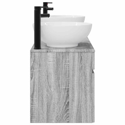Bathroom Cabinet Set 3 pcs Grey Sonoma 49 x 44.5 x 66.5 cm