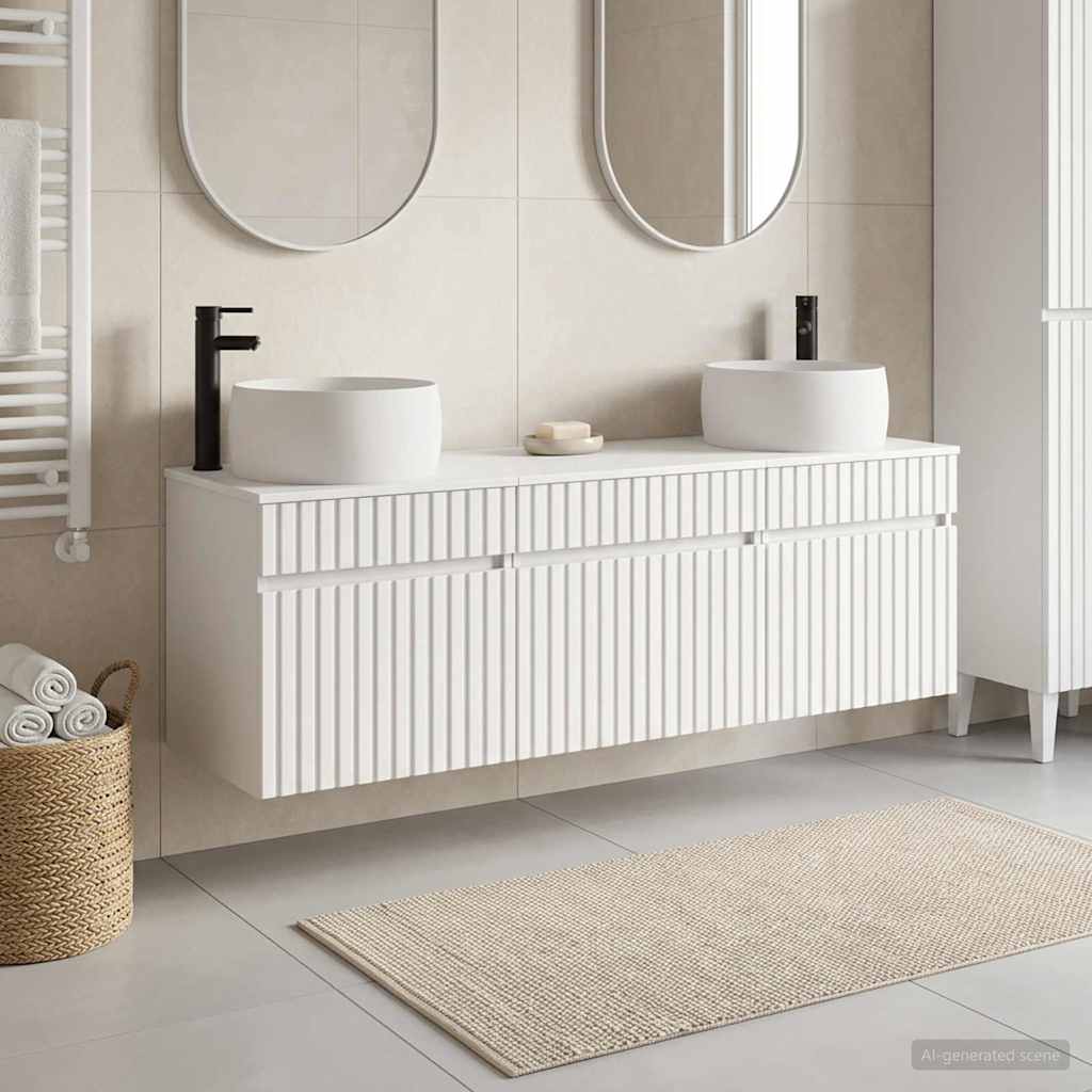 Bathroom Cabinet Set 3 pcs White 49 x 44.5 x 66 cm