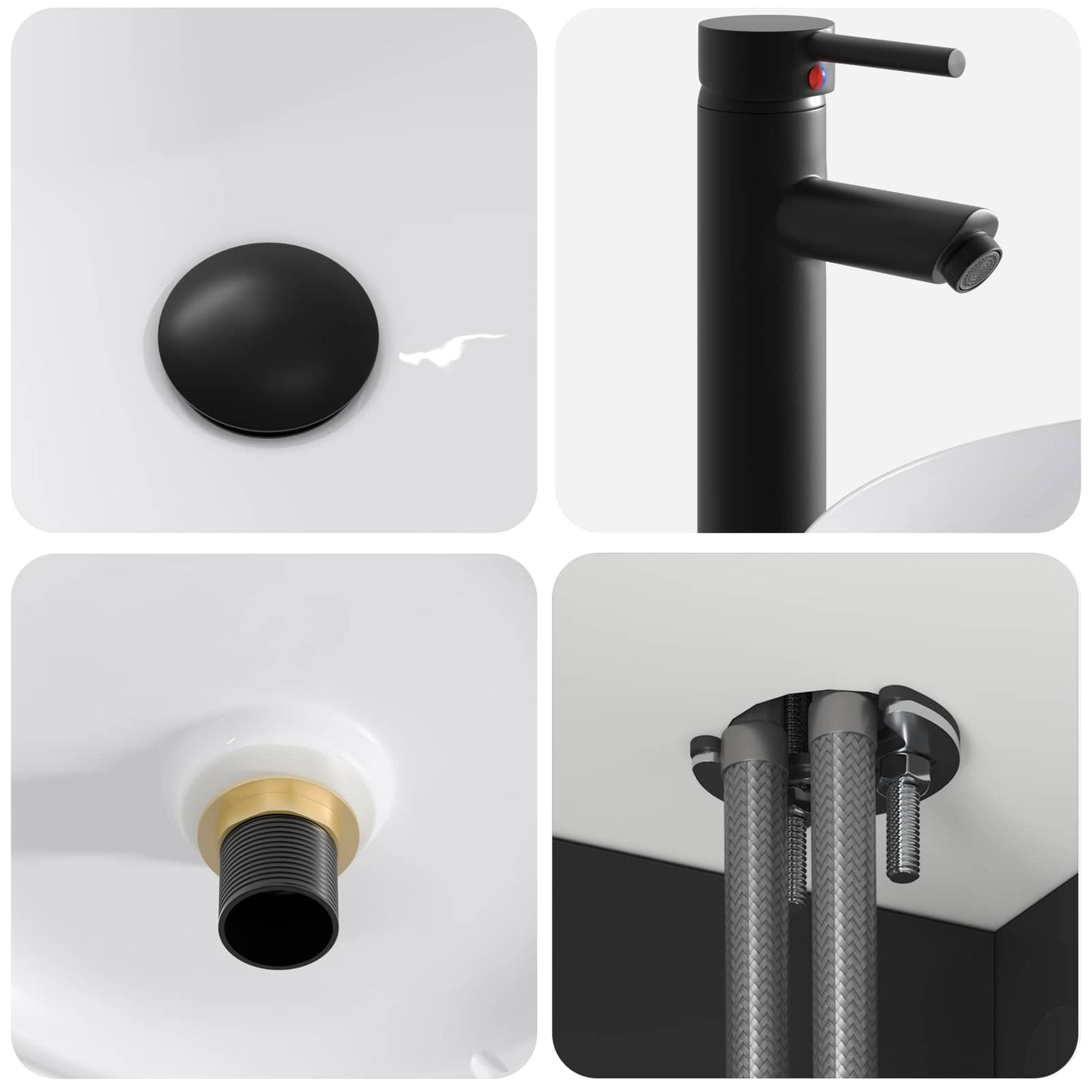 Bathroom Cabinet Set 3 pcs Black 49 x 44.5 x 66 cm