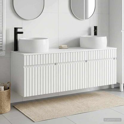 Bathroom Cabinet Set 3 pcs High Gloss White 49 x 44.5 x 66 cm