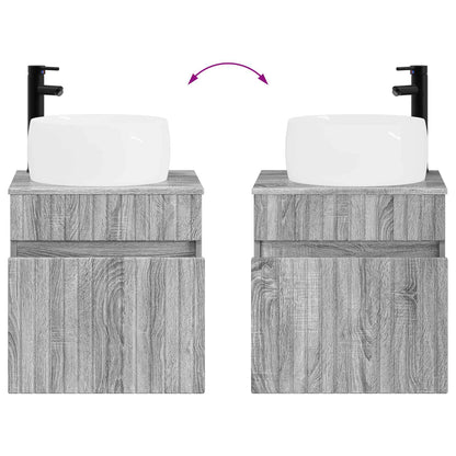 Bathroom Cabinet Set 3 pcs Grey Sonoma 49 x 44.5 x 66 cm