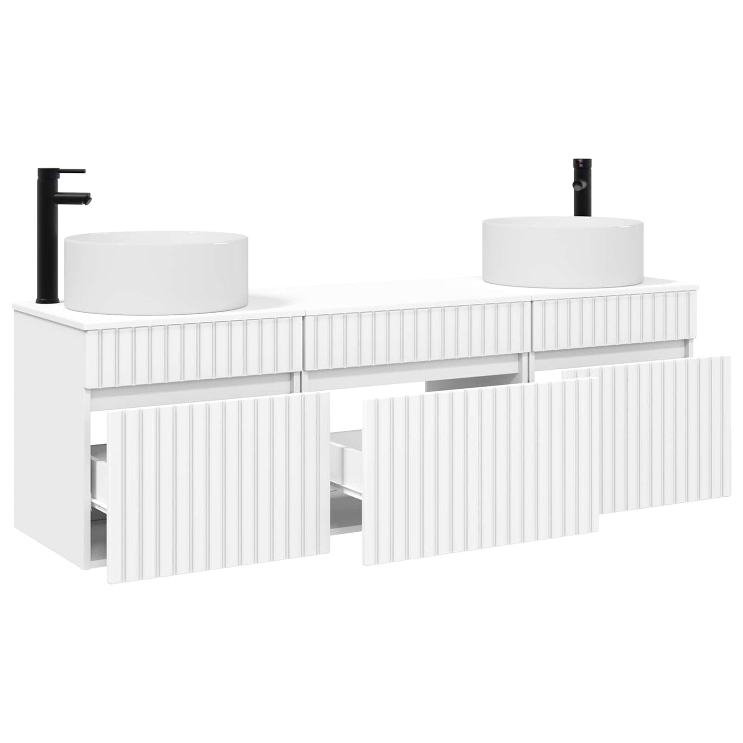 Bathroom Cabinet Set 3 pcs White 49 x 44.5 x 65.5 cm