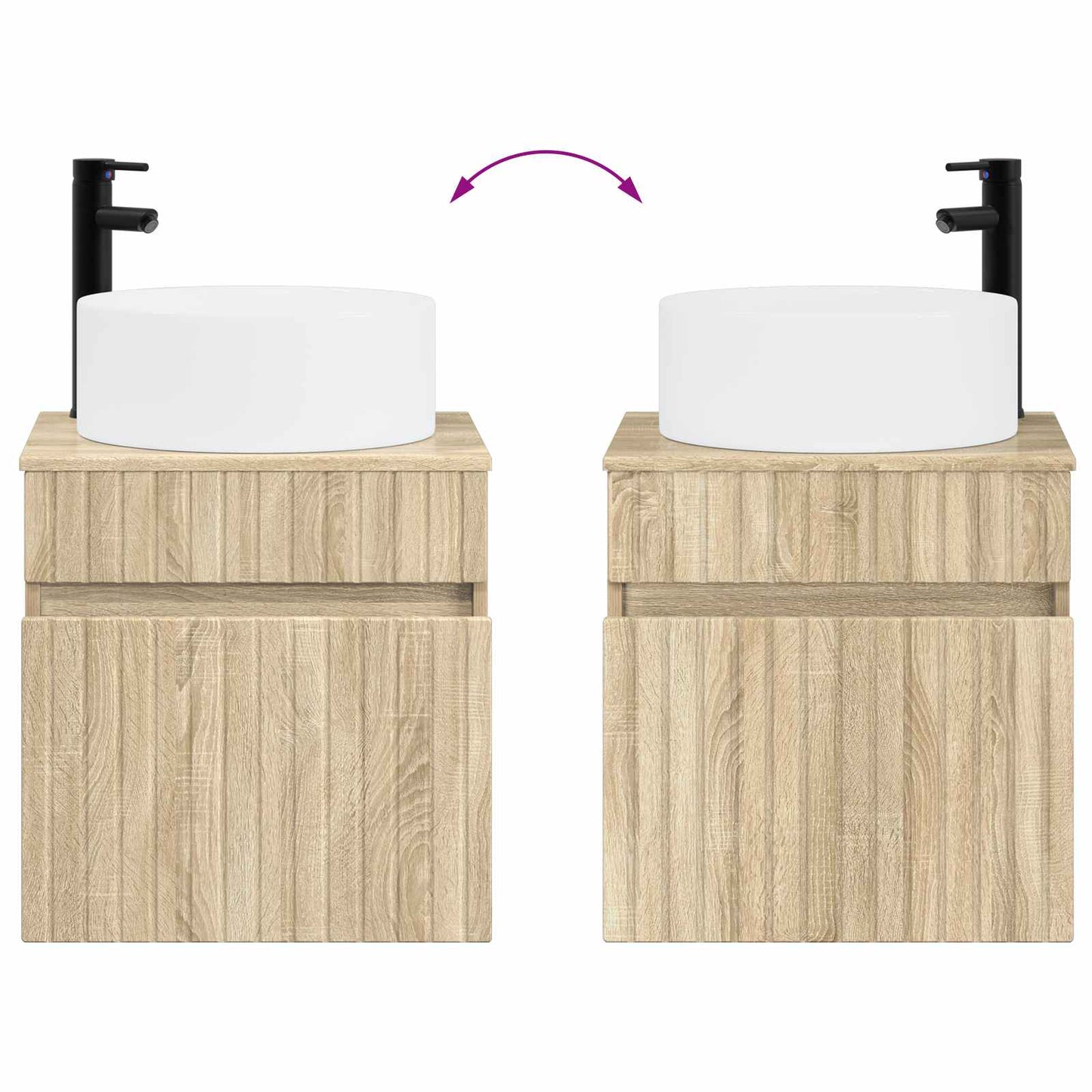 Bathroom Cabinet Set 3 pcs Sonoma Oak 49 x 44.5 x 65.5 cm