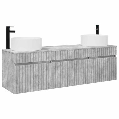 Bathroom Cabinet Set 3 pcs Concrete Grey 49 x 44.5 x 65.5 cm