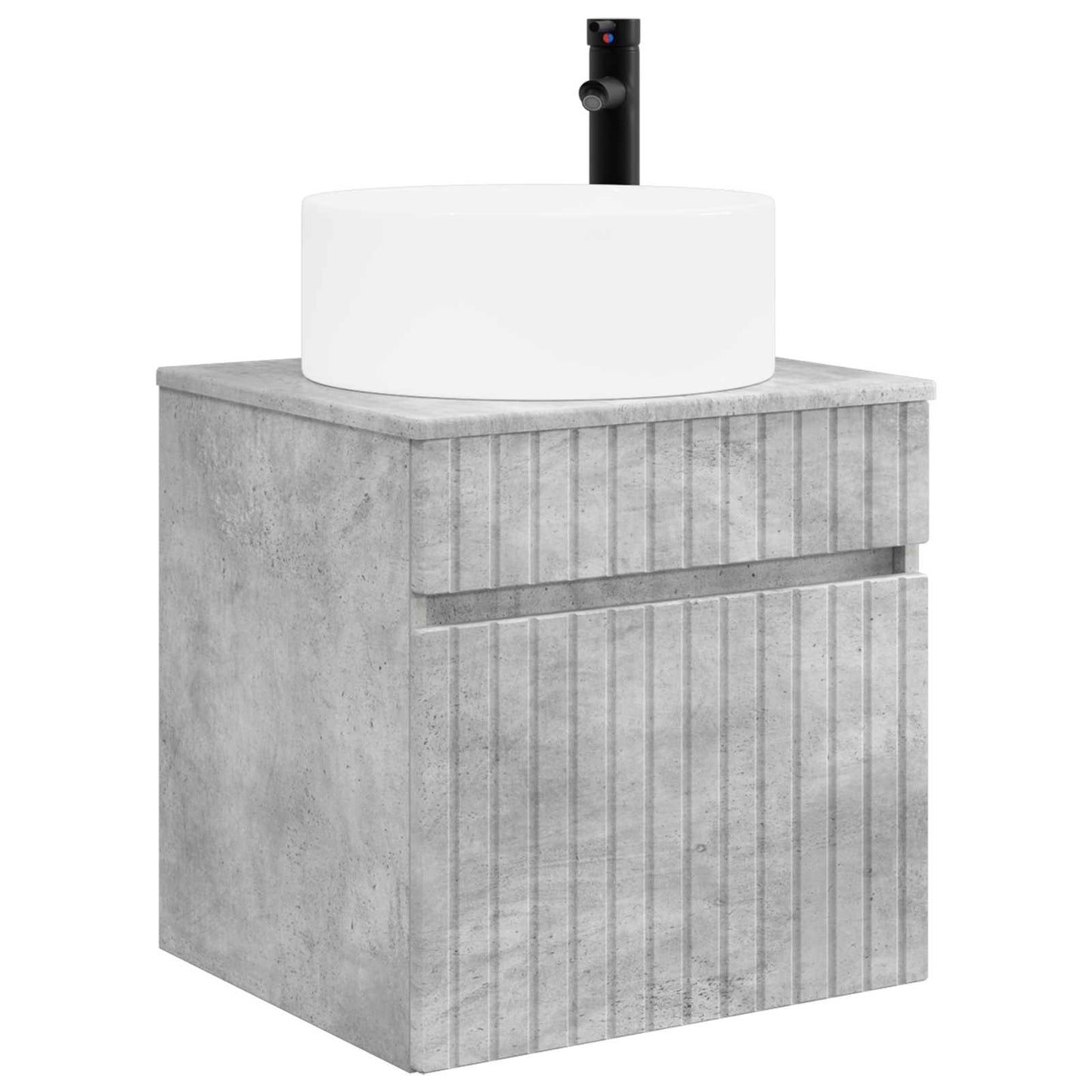 Bathroom Cabinet Set 3 pcs Concrete Grey 49 x 44.5 x 65.5 cm