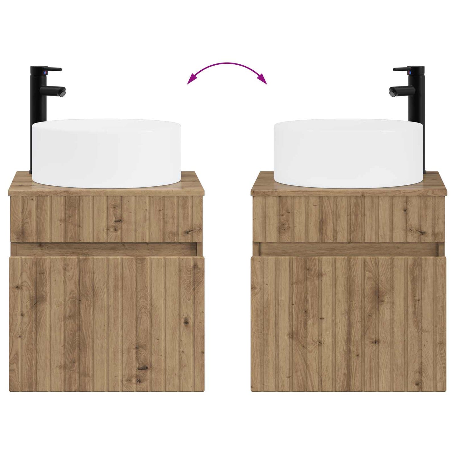 Bathroom Cabinet Set 3 pcs Artisan Oak 49 x 44.5 x 65.5 cm