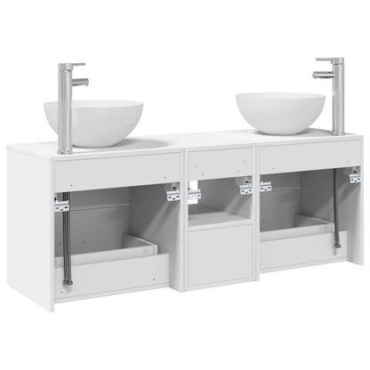 Bathroom Cabinet Set 3 pcs White 49.5 x 35 x 63 cm