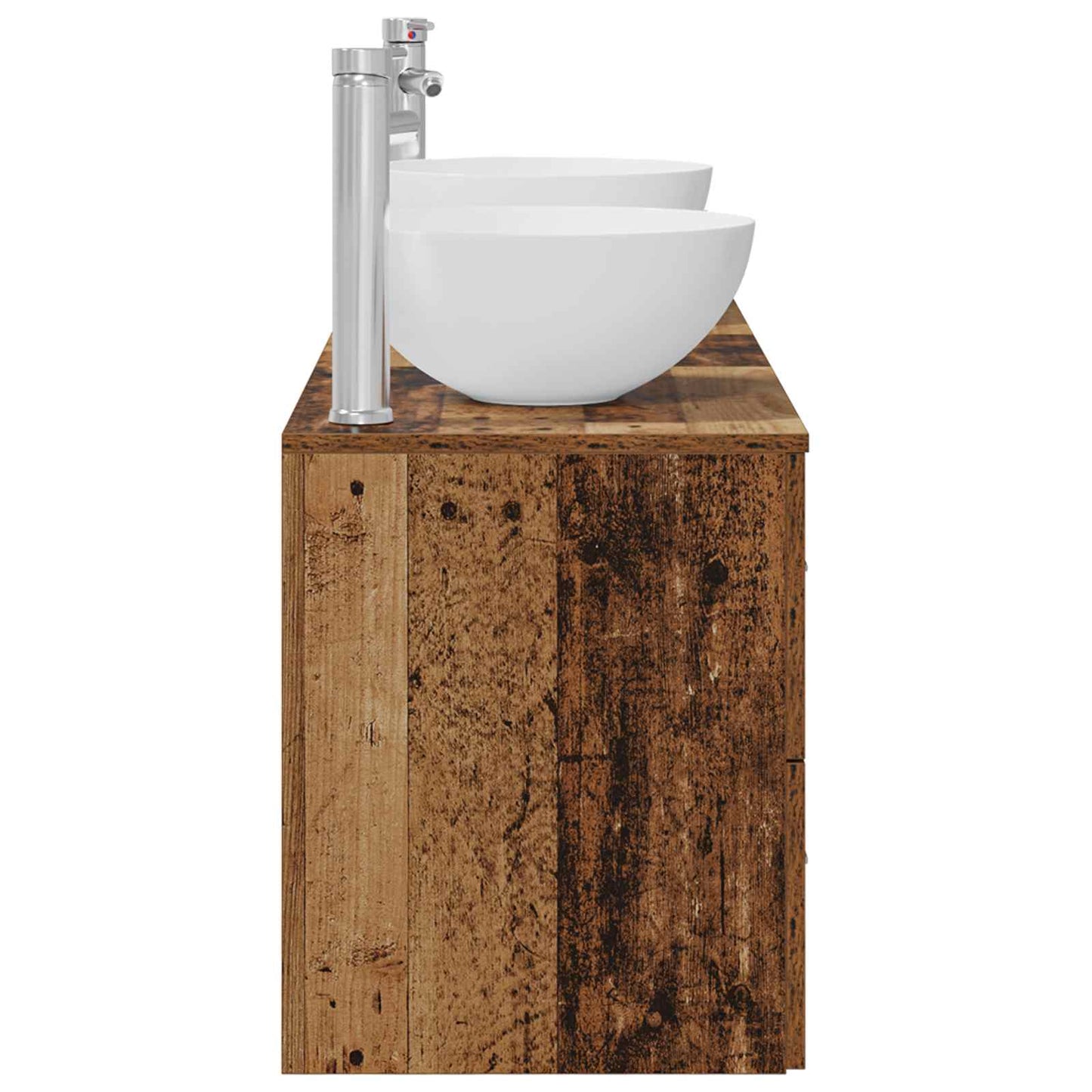 Bathroom Cabinet Set 3 pcs Old Wood 49.5 x 35 x 63 cm