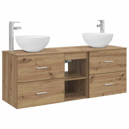Bathroom Cabinet Set 3 pcs Artisan Oak 49.5 x 35 x 63 cm