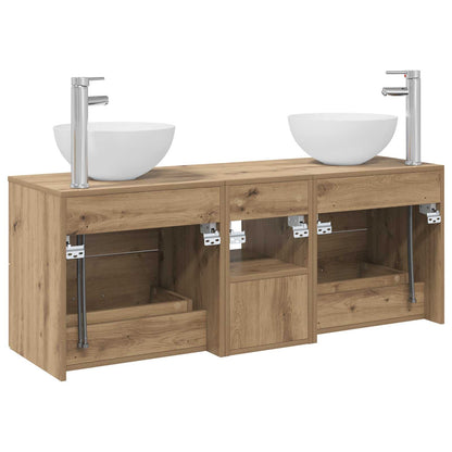 Bathroom Cabinet Set 3 pcs Artisan Oak 49.5 x 35 x 63 cm