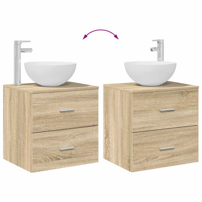 Bathroom Cabinet Set 3 pcs Sonoma Oak 49.5 x 35 x 63 cm