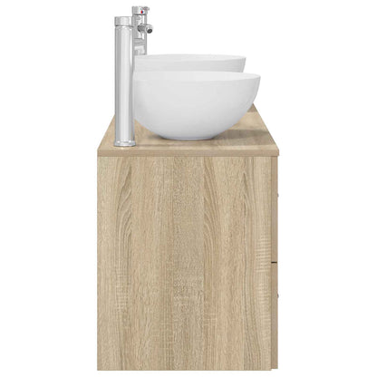 Bathroom Cabinet Set 3 pcs Sonoma Oak 49.5 x 35 x 63 cm