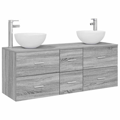 Bathroom Cabinet Set 3 pcs Grey Sonoma 49.5 x 35 x 63 cm