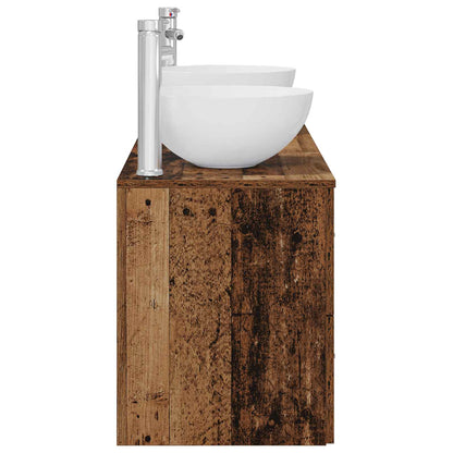Bathroom Cabinet Set 3 pcs Old Wood 49.5 x 35 x 63 cm