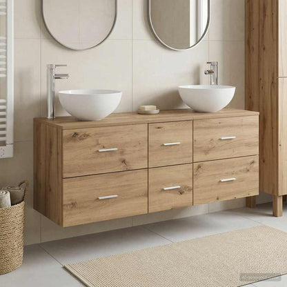 Bathroom Cabinet Set 3 pcs Artisan Oak 49.5 x 35 x 63 cm