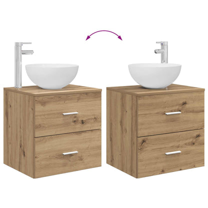 Bathroom Cabinet Set 3 pcs Artisan Oak 49.5 x 35 x 63 cm