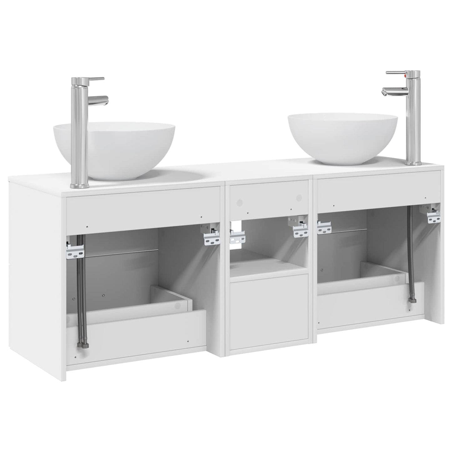 Bathroom Cabinet Set 3 pcs White 49.5 x 41 x 64.5 cm