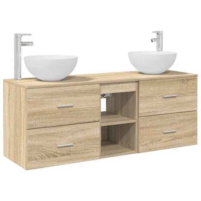 Bathroom Cabinet Set 3 pcs Sonoma Oak 49.5 x 41 x 64.5 cm