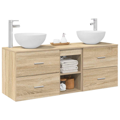 Bathroom Cabinet Set 3 pcs Sonoma Oak 49.5 x 41 x 64.5 cm