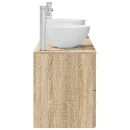 Bathroom Cabinet Set 3 pcs Sonoma Oak 49.5 x 41 x 64.5 cm