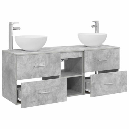 Bathroom Cabinet Set 3 pcs Concrete Grey 49.5 x 41 x 64.5 cm