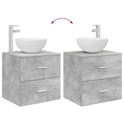 Bathroom Cabinet Set 3 pcs Concrete Grey 49.5 x 41 x 64.5 cm