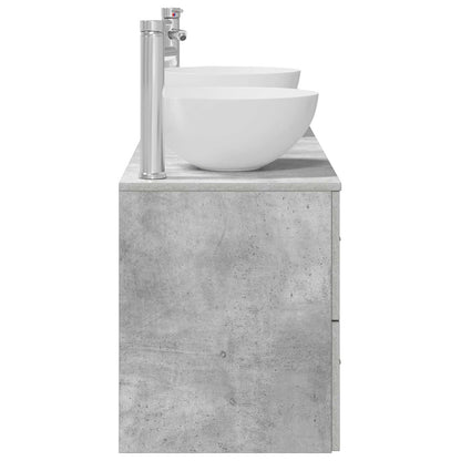 Bathroom Cabinet Set 3 pcs Concrete Grey 49.5 x 41 x 64.5 cm