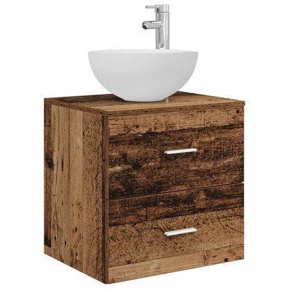 Bathroom Cabinet Set 3 pcs Old Wood 49.5 x 41 x 64.5 cm