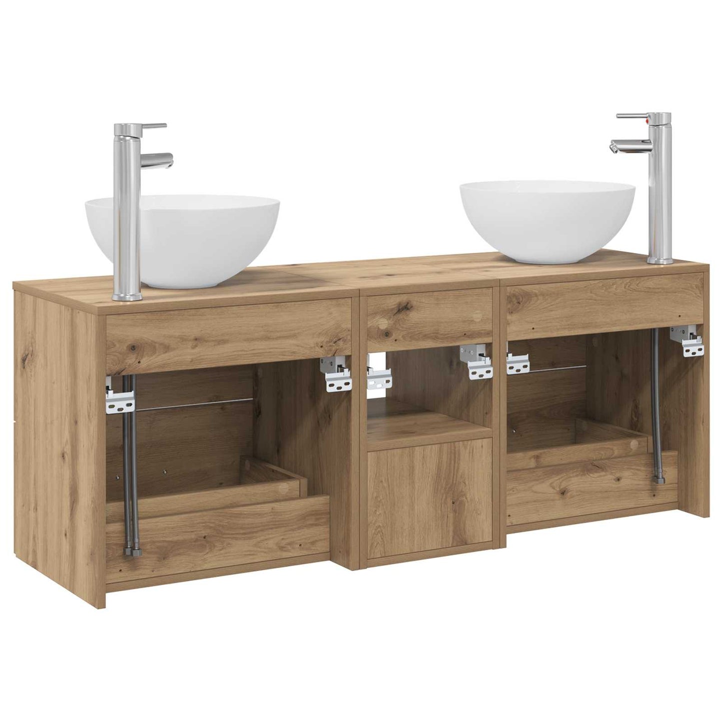 Bathroom Cabinet Set 3 pcs Artisan Oak 49.5 x 41 x 64.5 cm