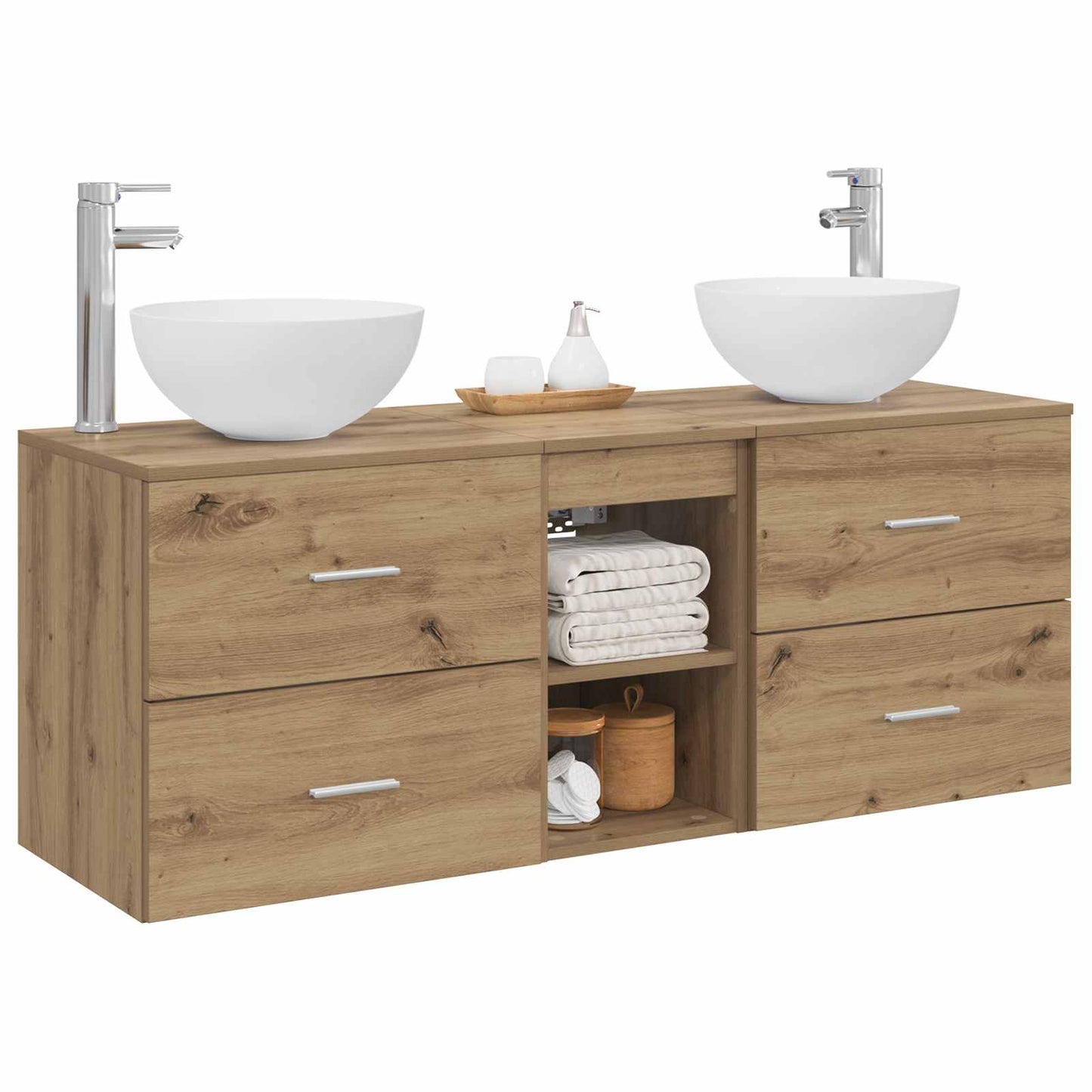 Bathroom Cabinet Set 3 pcs Artisan Oak 49.5 x 41 x 64.5 cm