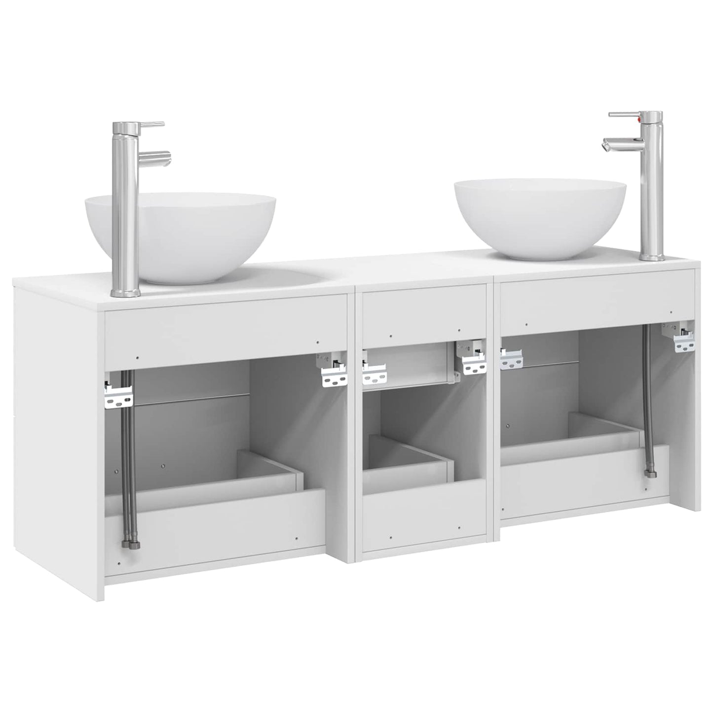 Bathroom Cabinet Set 3 pcs White 49.5 x 41 x 64.5 cm