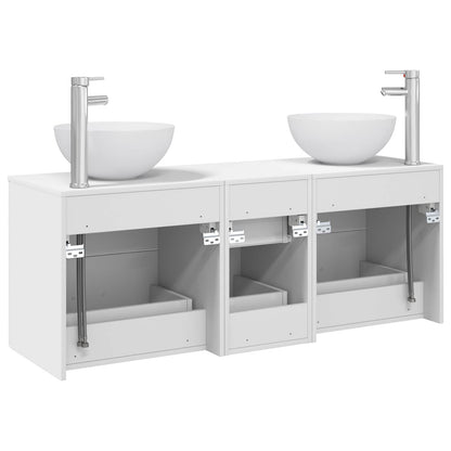 Bathroom Cabinet Set 3 pcs White 49.5 x 41 x 64.5 cm