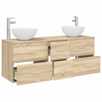 Bathroom Cabinet Set 3 pcs Sonoma Oak 49.5 x 41 x 64.5 cm