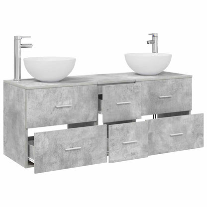 Bathroom Cabinet Set 3 pcs Concrete Grey 49.5 x 41 x 64.5 cm