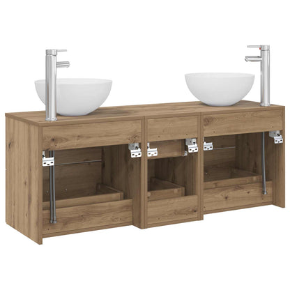 Bathroom Cabinet Set 3 pcs Artisan Oak 49.5 x 41 x 64.5 cm
