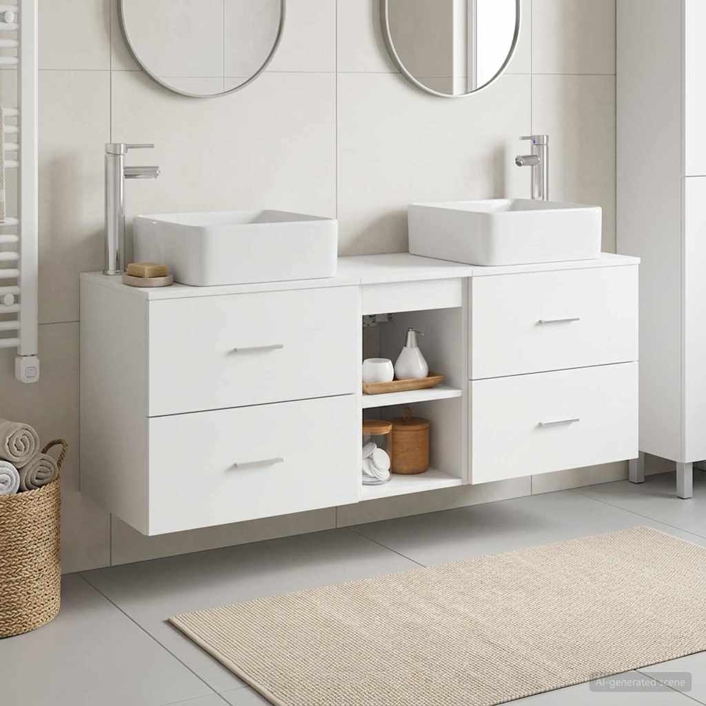 Bathroom Cabinet Set 3 pcs White 49.5 x 41 x 63 cm