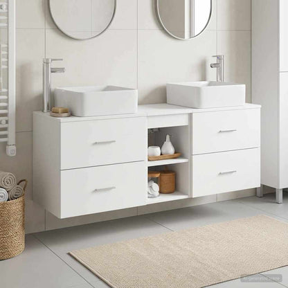 Bathroom Cabinet Set 3 pcs White 49.5 x 41 x 63 cm