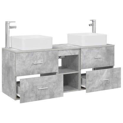 Bathroom Cabinet Set 3 pcs Concrete Grey 49.5 x 41 x 63 cm
