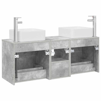 Bathroom Cabinet Set 3 pcs Concrete Grey 49.5 x 41 x 63 cm