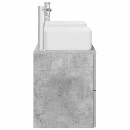 Bathroom Cabinet Set 3 pcs Concrete Grey 49.5 x 41 x 63 cm