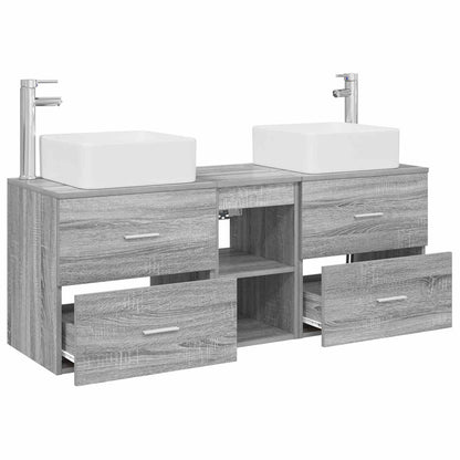 Bathroom Cabinet Set 3 pcs Grey Sonoma 49.5 x 41 x 63 cm