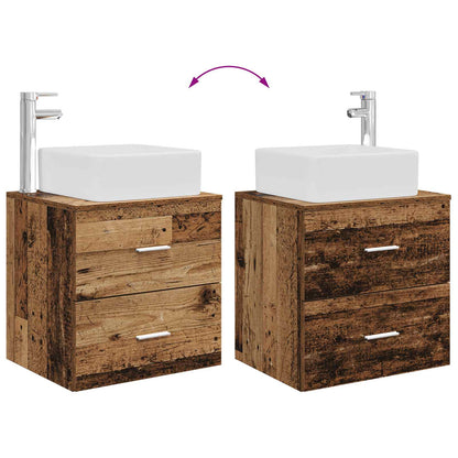 Bathroom Cabinet Set 3 pcs Old Wood 49.5 x 41 x 63 cm